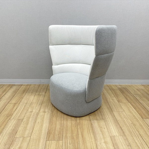 【中古】応接用ソファ ハイバック アスプルンド ワークプラス リロラウンジチェア グレー RI-882740B &there4;｜オフィス家具の店 PORTE（ポルテ）