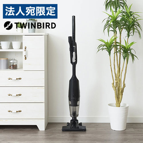 『取寄品』掃除機 ツインバード ワイパー スティック クリーナー ブラック TC-E249B コード式 サイクロン ハンディ 拭き掃除 『送料無料（一部地域除く）』