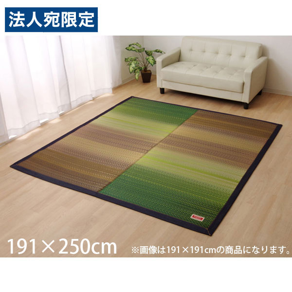 イケヒコ 純国産 い草カーペット Fジョイ 約191&times;250cm グリーン [ 国産 い草ラグ ラグ カーペット 約3畳 長方形 カラフル ]『代引不可』『送料無料（一部地域除く）』｜オフィストラスト