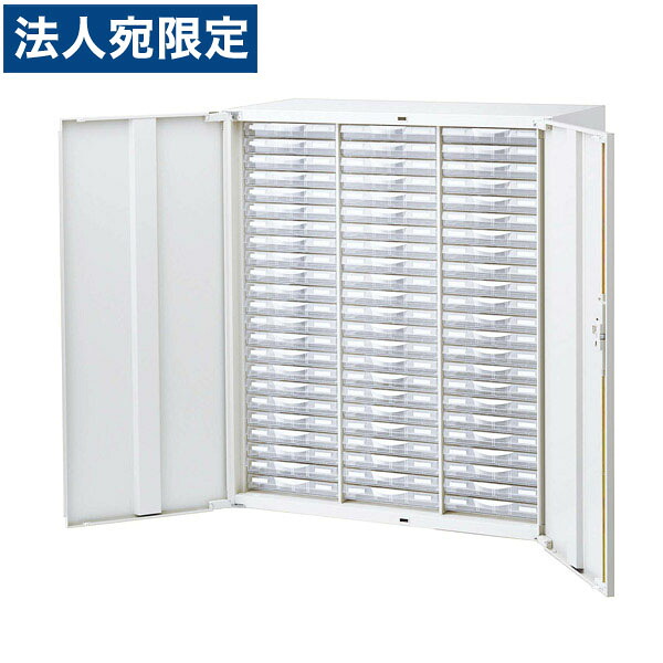 『当店一般受け商いもの』扉付可塑性物質収納家具(3列浅型23段) RW45-N10HC69『代引不可』『貨物輸送無料（構成要素一画除く）』