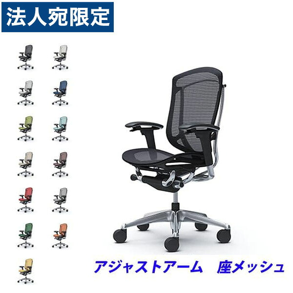 『ポイント10倍』『受注生産品』 オカムラ チェア コンテッサ セコンダ ハイバック ポリッシュフレーム ブラックボディ 座メッシュ 可動肘 CC81BR 『代引不可』『送料無料（一部地域除く）』
