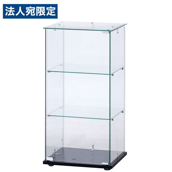 【新品未使用】ガラスケース 黒フレーム 金色内装 中型　扉開閉 楽天市場】不二貿易 ガラスコレクションケース クリア 3段