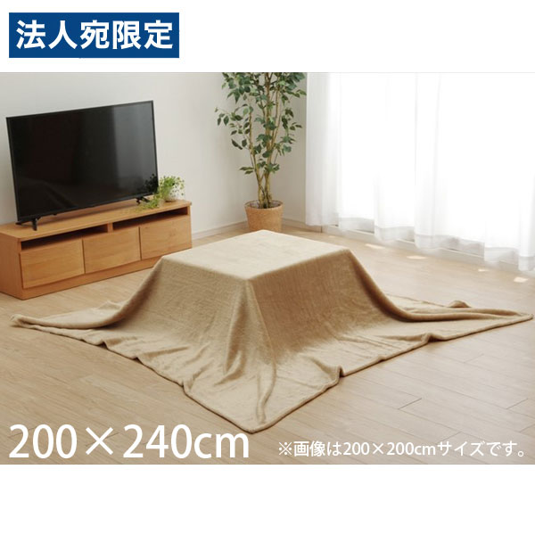 イケヒコ アクリル こたつ中掛け毛布 フラットタイプ 長方形 200×240cm ブラウン ACL200240 [ こたつ こたつ布団 中掛け 毛布 洗える ]『代引不可』 『送料無料（一部地域除く）』