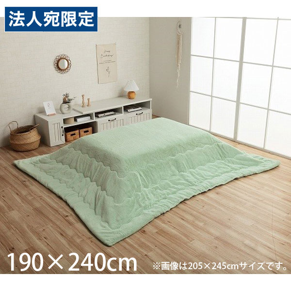 イケヒコ ラピアス こたつ布団 リバーシブル 長方形 190×240cm ピスタチオグリーン G6843219 [ こたつ 掛け布団 薄掛け 軽量 無地 シンプル ]『代引不可』 『送料無料（一部地域除く）』