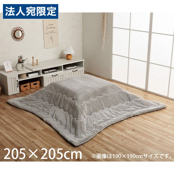 イケヒコ ラピアス こたつ布団 リバーシブル 正方形 205&times;205cm パールグレー G6843229 [ こたつ 掛け布団 薄掛け 軽量 無地 シンプル ]『代引不可』『送料無料（一部地域除く）』｜オフィストラスト 9,694円