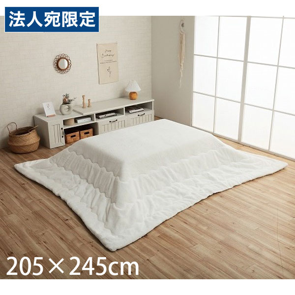 イケヒコ ラピアス こたつ布団 リバーシブル 長方形 205×245cm スノーホワイト G6843039 [ こたつ 掛け布団 薄掛け 軽量 無地 シンプル ]『代引不可』 『送料無料（一部地域除く）』