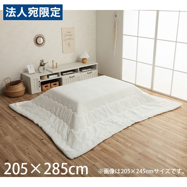 イケヒコ ラピアス こたつ布団 リバーシブル 長方形 205&times;285cm スノーホワイト G6843049 [ こたつ 掛け布団 薄掛け 軽量 無地 シンプル ]『代引不可』『送料無料（一部地域除く）』｜オフィストラスト