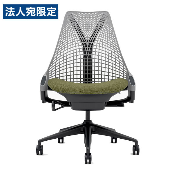 HermanMiller×Garage セイルチェア アームレス ブラック＆フォグ HEMCELLEAL1 チェア デスクチェア ミーティングチェア ハーマンミラー『代引不可』 『送料無料（一部地域除く）』