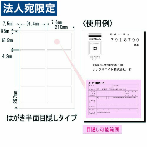 ラベルシール PCL-2 目隠しラベルはがき全面タイプ 250シート 『代引不可』 『送料無料(一部地域除く)』