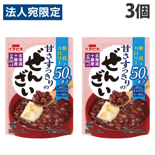 イチビキ 糖質カロリー50 オフ 150g 3個 お菓子 ぜんざい