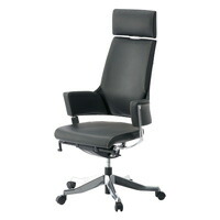 事務イス DELPHI-L-H-500 黒いこと本革【メリーフェア】 【製造会社直送品】【第四次元任ずる不可・小夜送りとどける不可】【週日送りとどけるのみ】