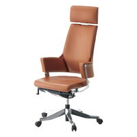 事務イス DELPHI-L-H-169 駱駝本革【メリーフェア】 【製造会社直送品】【第四次元任ずる不可・小夜送りとどける不可】【週日送りとどけるのみ】