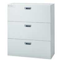 【プラス】JE-A105H-3 W4JeシリーズJeラテラル3段保管庫 JE-A105H-3 W4 【メーカー直送品】【時間指定不可・夜間配送不可】【平日配送のみ】|オフィス ユー