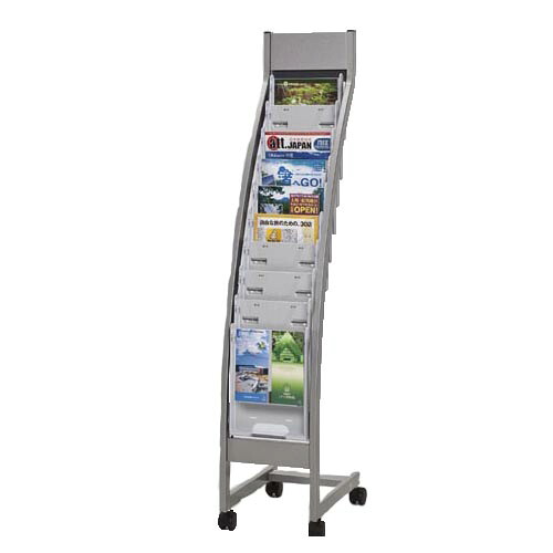パンフレットスタンド　ＰＳＲシリーズ　１０段タイプ　Ａ４判１列１０段【エヌケイ】PSR-C110-W 【メーカー直送品】【時間指定不可・夜間配送不可】【平日配送のみ】｜オフィス　ユー 32,676円