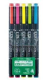 楽天市場】ゼブラ 蛍光ペン 蛍光オプテックス ケア 5本シース（WKCR1