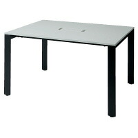 フリースタイルテーブルMR-1212SQH WH/BK幅1200&times;奥1200&times;高720mm【プラス】【メーカー直送品】【時間指定不可・夜間配送不可】【平日配送のみ】｜オフィス　ユー 45,929円