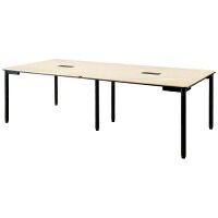 フリーアドレスデスク HY-2412A ナチュラル【ジョインテックス】 幅2400×奥行1200mm×高さ720mm 【メーカー直送品】 【時間指定不可・夜間配送不可】 【平日配送のみ】