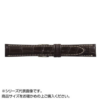(同梱不可) MIMOSA(ミモザ) 時計バンド クロコマット 19mm ブラウン/ホワイトステッチ (美錠:銀) WRM-BW19 場面に合わせて、スタイリッシュにベルト交換!