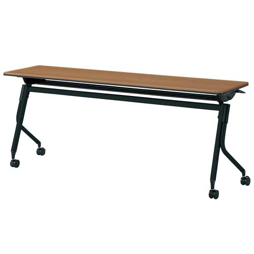 リネロ2 (Linello2) 話し合い時刻表 黒いこと脚 LD-615 T2/BK ミディアムウッド幅 1800粍 × 奥ぶかさ 450粍 × 高さ720粍【つけ加える】【製造業者直送品】【第四次元決める不可・夜分送りとどける不可】【週日送りとどけるのみ】
