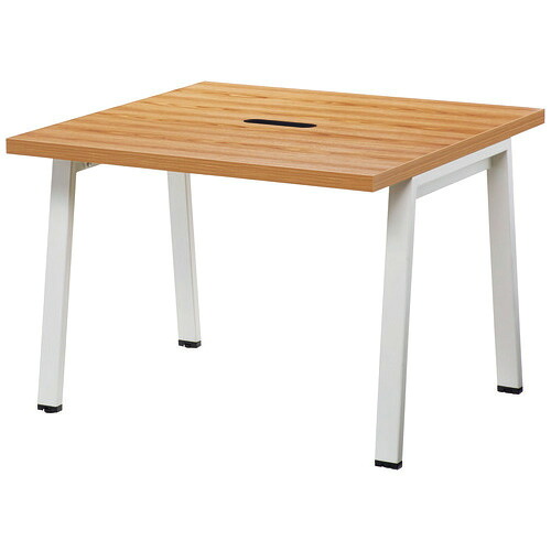 リフレッシュ&ミーティングテーブル W1000ロー ホワイト脚 幅 1000mm × 奥行き 1000mm × 高さ720mm 【ＣａｆｅＷｏｒｋｓ】 【メーカー直送品】 【時間指定不可・夜間配送不可】 【平日配送のみ】