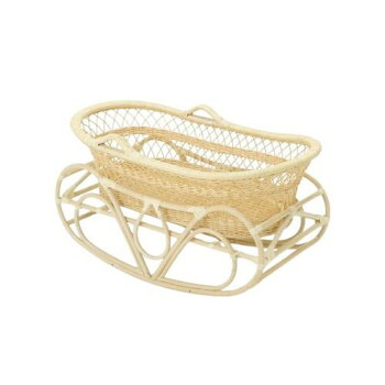 （代引き不可）（同梱不可） 今枝商店　Romantic Rattan　籐ヨーラン　F214 天然籐のゆりかご布団セット