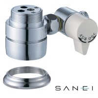 （同梱不可） 三栄水栓　SANEI　シングル混合栓用分岐アダプター　B98-AU1 混合栓の上部と本体の間で分岐できます。｜オフィス　ユー