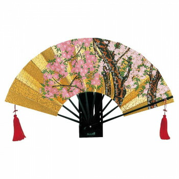 （同梱不可） 日本製(MADE IN JAPAN) 飾り扇 桜 (箱・立て付) 5503 和紙を使用したせんすです。