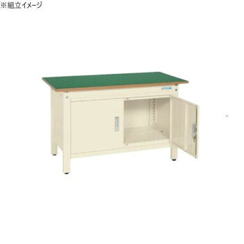 （代引っ張ること不可）（同梱不可） サカエ 軽さ一人用進め方台扉付 サカエリューム天板 1200×600×740粍 象牙色 CP-126DRI 進め方する間隔文字と蔵入りする空間的関係を1つにまとめた進め方台