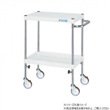 （代引き不可）（同梱不可） サカエ CSパールワゴン 高さ調整タイプ パールホワイト TCSP-6072SEW ボルトレスで組立簡単