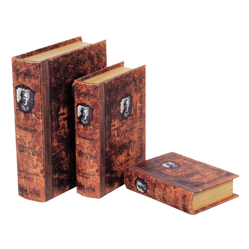 （同梱不可） ブック型収納ボックス BOOK BOX 3個セット 28278 洋書デザインの収納ボックス。