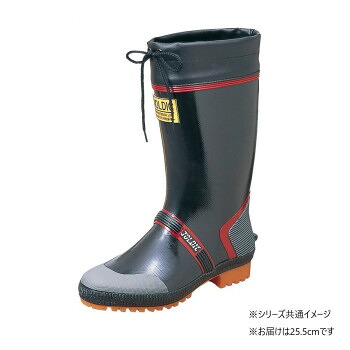 （同梱不可） 福山ゴム工業 長靴　ジョルディック DX-2　25.5cmブラック AA14700 長靴