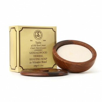 （同梱不可） Taylor of Old Bond Street　テイラー　サンダルウッドシェービングソープ100g ウッドボウル付 高級感があるマスキュリンなサンダルウッドの香り
