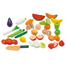 磁石でくっつくおままごと野菜と果物セット GF18-0009【ウッディプッディ】｜オフィス　ユー