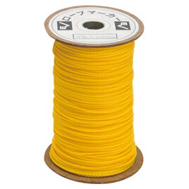 ロープマーカーφ６ｍｍ×２００ｍ　黄 EKA183Y【エバニュー】
