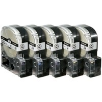 PROテープロング SS12KL 白に黒 12mm 20個 【キングジム】