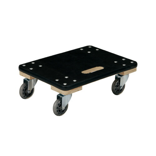 パ）荷物がすべりにくい木製平台車　小サイズ　３台 4277-3337 【カウネット】