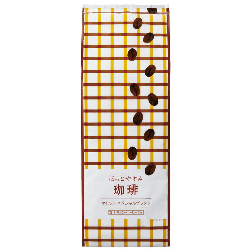 ＃パ）ほっとやすみ珈琲（粉）　マイルドスペシャルブレンド　２ｋｇ×３ 4211-5168 【カウネット】 ※軽減税率対象商品