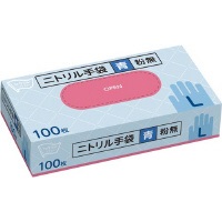 パ）シアン化物グローブ 粉なし 青 Ｌ大きさ １００枚×１０3710-2937【カウサイバー空間】