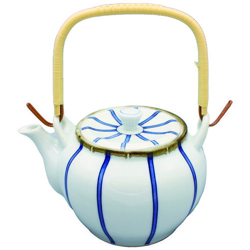 一珍呉須十草MS 8号土瓶37653【西海陶器】