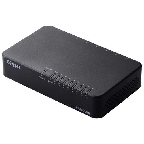 スイッチングハブ 8ポート EHC-G08PA4-B EHC-G08PA4-B 【エレコム】