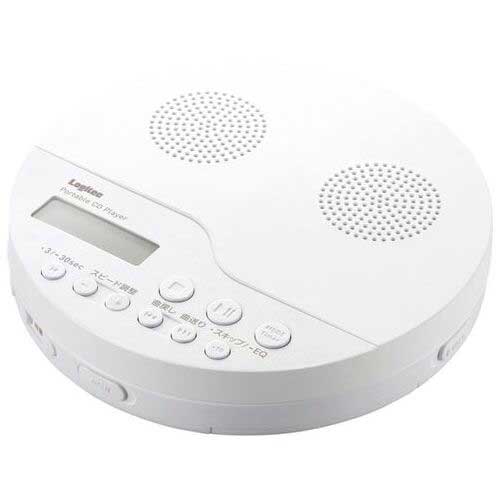 ポータブルCDプレーヤーLCP-PAPS02WH LCP-PAPS02WH 【ロジテック】
