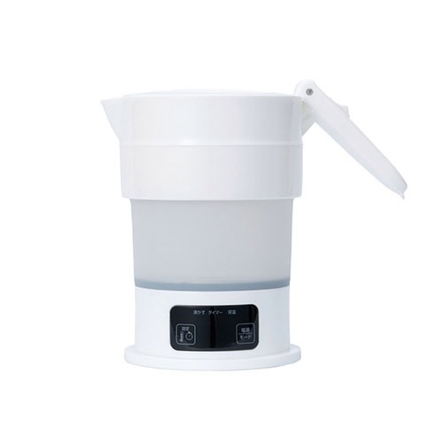 折りたたみケトル　多機能　６００ｍｌ　白 MBE-TK04/WH 【ナカバヤシ】