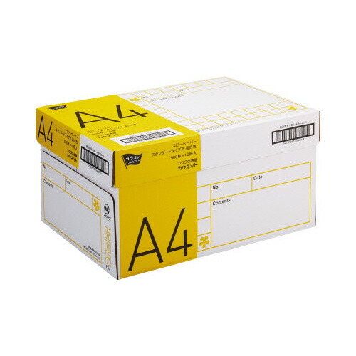 コピー用紙　タイプ３　高白色　Ａ４　１箱（５００枚×１０冊） 4365-2044 【カウネット】 4,397円