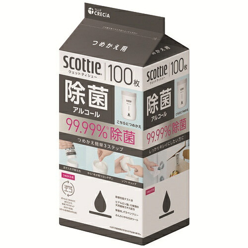 スコッティウェット除菌気狂い水詰換 24P77135【日本製紙クレシア】