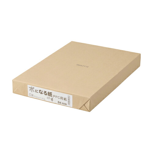 木になる紙　ＰＰＣ用紙　Ｂ４判　500枚×５冊　1箱 ｷ-B4 【ファイル】