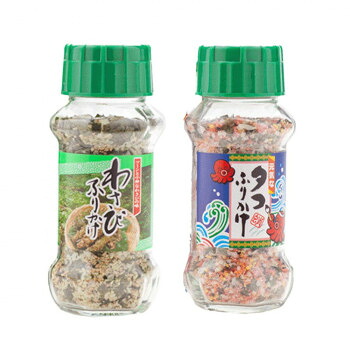 (代引き不可)(同梱不可) みなり わさびふりかけ 85g・タコふりかけ 85g 各15個セット 風味ゆたかなふりかけ|オフィス ユー