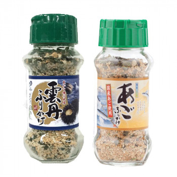 (代引き不可)(同梱不可) みなり 雲丹ふりかけ 85g・あごふりかけ 85g 各15個セット 風味ゆたかなふりかけ|オフィス ユー