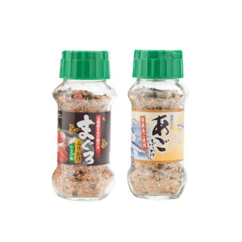 (代引き不可)(同梱不可) みなり あごふりかけ 80g・まぐろふりかけ 85g 各15個セット ふりかけセット|オフィス ユー