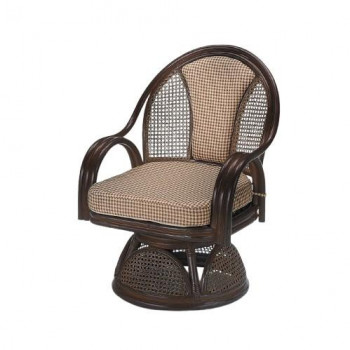（代引き不可）（同梱不可） 今枝商店　Romantic Rattan　籐ラウンドチェア　回転座椅子　ハイタイプ　S533B 回転機能付 22,095円