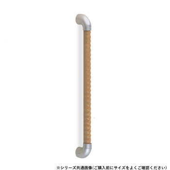 （同梱不可） シロクマ　トリプルディンプル手すり シルバー/Lオーク BR-557　400mm 室内用補助手すり
